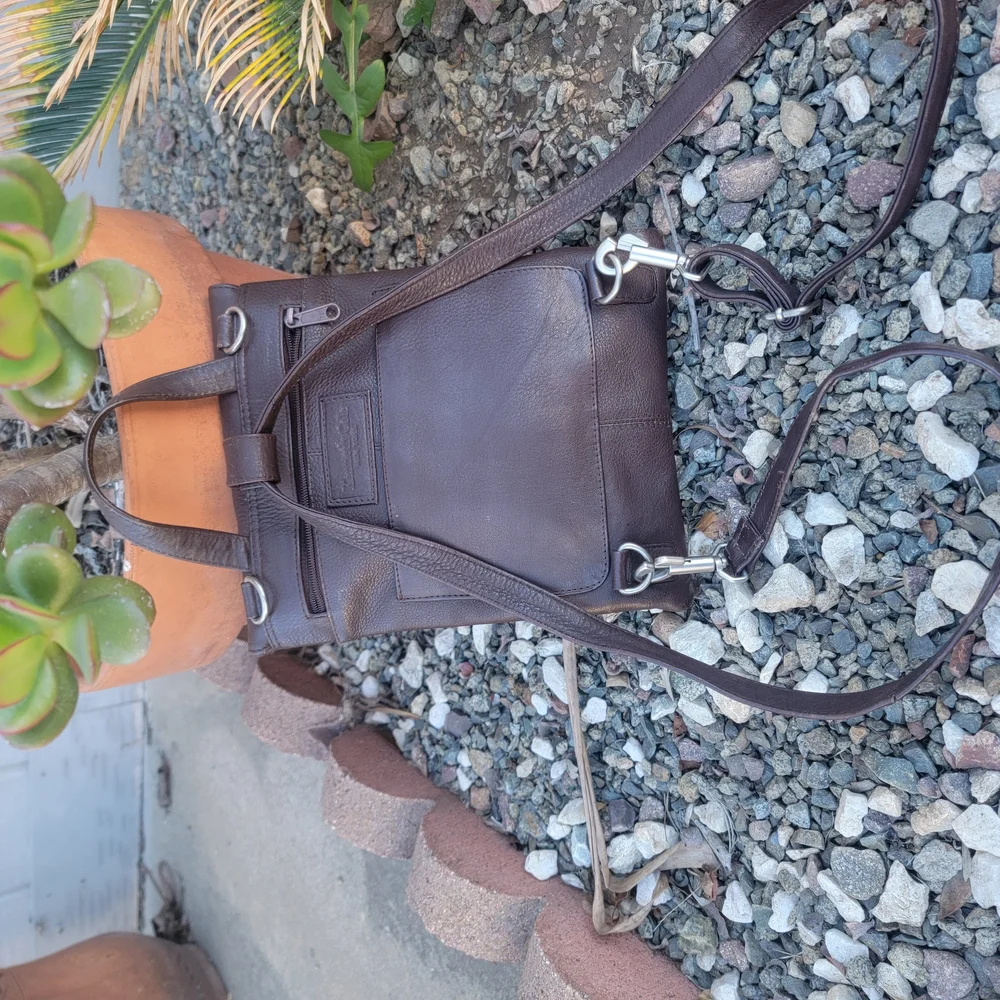 Kenneth Cole New York‎ backpack Crossbody Brown Leather Bag Made In India